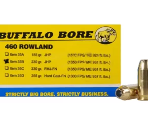 Buffalo Bore Ammunition 460 Rowland 230 Grain Jacketed Hollow Point Box of 500