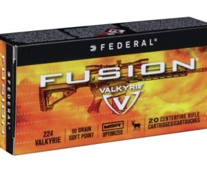 Federal Fusion MSR Ammunition 224 Valkyrie 90 Grain Bonded Spitzer Boat Tail 500 rounds