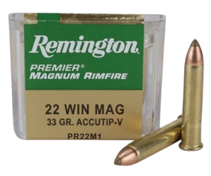 Remington Premier Ammunition 22 Winchester Magnum Rimfire (WMR) 33 Grain AccuTip