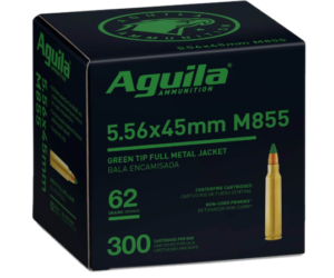 Aguila Ammunition 5.56x45mm NATO 62 Grain M855 SS109 Penetrator Full Metal Jacket