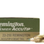 Remington Premier Varmint Ammunition 22-250 Remington 50 Grain AccuTip Boat Tail 500 rounds
