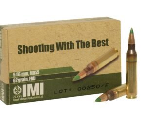IMI Ammunition 5.56x45mm NATO 62 Grain M855 SS109 Penetrator Full Metal Jacket Boat Tail
