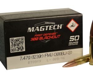 Magtech First Defense Ammunition 300 AAC Blackout 123 Grain Full Metal Jacket 500 rounds