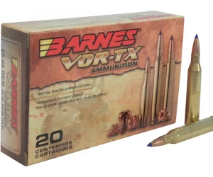 Barnes VOR-TX Ammunition 25-06 Remington 100 Grain TTSX Polymer Tipped Spitzer Boat Tail Lead-Free Box of 500