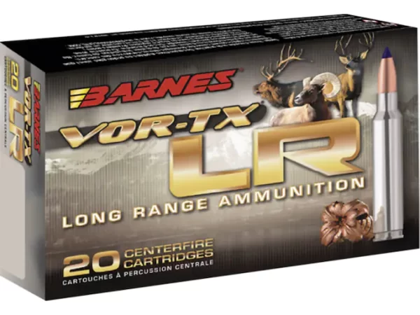 Barnes VOR-TX Long Range Ammunition 300 Remington Ultra Magnum 190 Grain LRX Polymer Tipped Boat Tail Lead-Free Box of 200 rounds