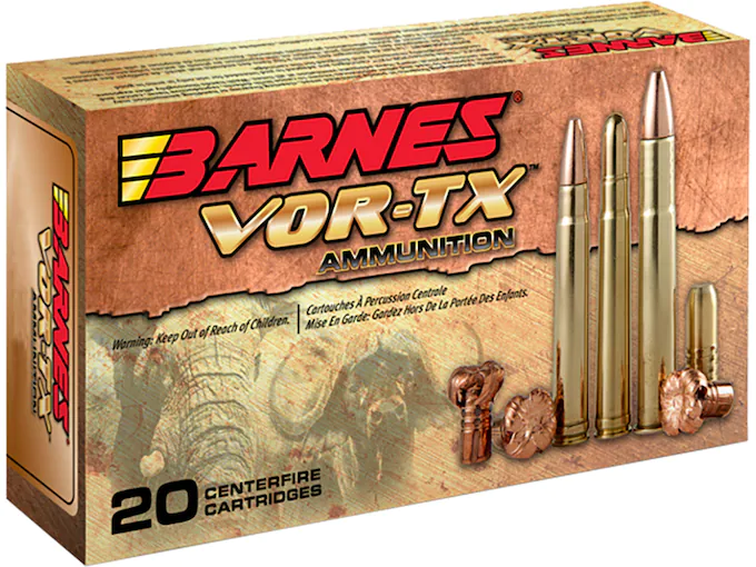 Barnes VOR-TX Safari Ammunition 416 Rigby 400 Grain Banded Solid Round Nose 50 rounds