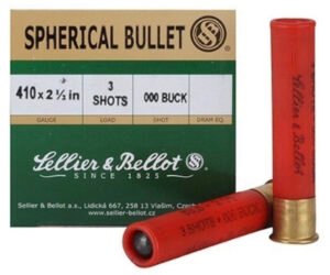 Sellier & Bellot Ammunition 410 Bore 2-1/2″ 000 Buckshot 3 Pellets 500 round