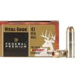 FEDERAL PREMIUM VITAL-SHOK AMMUNITION 41 REMINGTON MAGNUM 180 GRAIN BARNES XPB HOLLOW POINT LEAD-FREE 500 ROUNDS