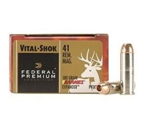 FEDERAL PREMIUM VITAL-SHOK AMMUNITION 41 REMINGTON MAGNUM 180 GRAIN BARNES XPB HOLLOW POINT LEAD-FREE 500 ROUNDS