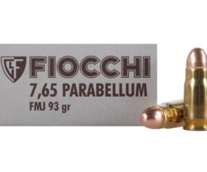FIOCCHI AMMUNITION 30 LUGER 93 GRAIN FULL METAL JACKET 500 ROUND