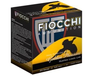 FIOCCHI GOLDEN PHEASANT AMMUNITION 20 GAUGE 2-3/4″ 1 OZ #7-1/2 NICKEL PLATED SHOT 500 ROUNDS