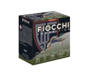 FIOCCHI HIGH SPEED STEEL AMMUNITION 20 GAUGE 3″ 7/8 OZ #3 NON-TOXIC STEEL SHOT 500 ROUNDS