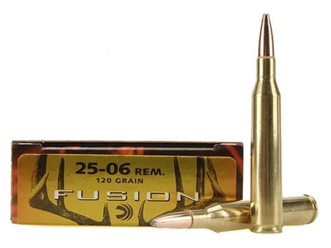 Federal Fusion Ammunition 25-06 Remington 120 Grain Bonded Spitzer Boat Tail Box of 500 rounds