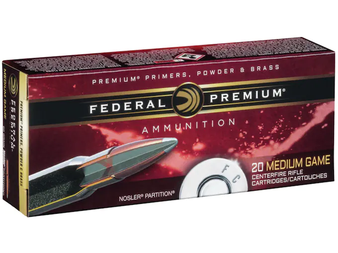Federal Premium Ammunition 25-06 Remington 115 Grain Nosler Partition Box of 500