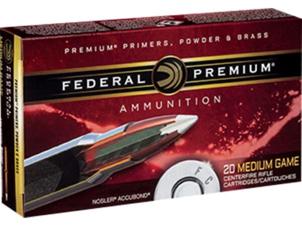 Federal Premium Ammunition 300 Remington Ultra Magnum 180 Grain Nosler AccuBond Box of 200 rounds