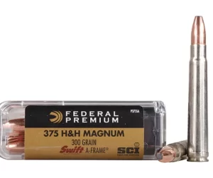 Federal Premium Safari Ammunition 375 H&H Magnum 300 Grain Swift A-Frame 200 rounds