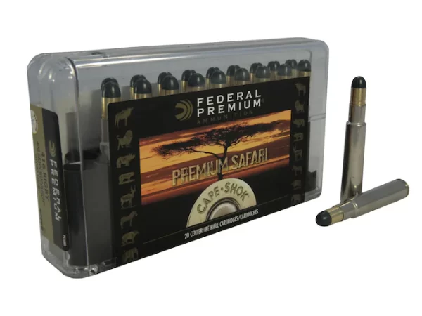 Federal Premium Safari Ammunition 416 Rigby 400 Grain Woodleigh Hydrostatically Stabilized Solid Bullets 500 rounds