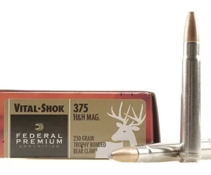 Federal Premium Vital-Shok Ammunition 375 H&H Magnum 250 Grain Trophy Bonded Bear Claw Box of 200 Rounds
