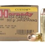 HORNADY CUSTOM AMMUNITION 454 CASULL 300 GRAIN XTP JACKETED HOLLOW POINT 500 ROUNDS