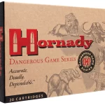 Hornady Dangerous Game Ammunition 375 H&H Magnum 300 Grain DGS Flat Nose Solid Box of 200