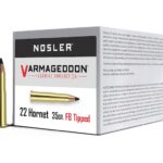 NOSLER VARMAGEDDON AMMUNITION 22 HORNET 35 GRAIN TIPPED FLAT BASE 500 ROUNDS