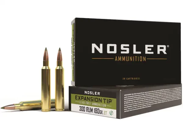 Nosler Trophy Grade Ammunition 338 Remington Ultra Magnum 300 Grain AccuBond Box of 200 rounds