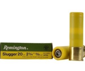 REMINGTON SLUGGER AMMUNITION 20 GAUGE 2-3/4″ 5/8 OZ RIFLED SLUG 500 ROUNDS