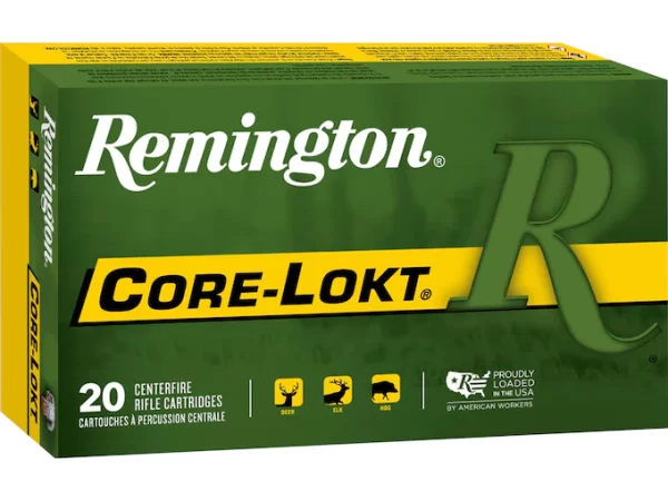 Remington Core-Lokt Ammunition 25-06 Remington 100 Grain Core-Lokt Pointed Soft Point Box of 500