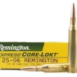 Remington Core-Lokt Ammunition 25-06 Remington 120 Grain Core-Lokt Pointed Soft Point Box of 500