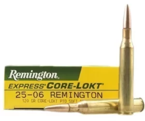 Remington Core-Lokt Ammunition 25-06 Remington 120 Grain Core-Lokt Pointed Soft Point Box of 500