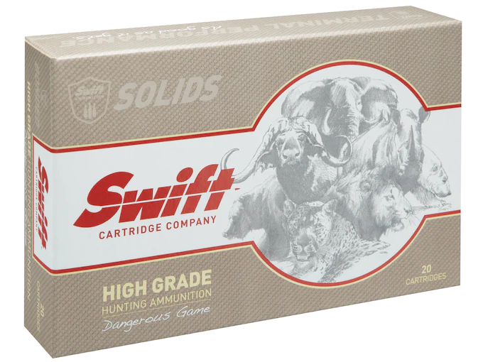 Swift High Grade Dangerous Game Hunting Ammunition 375 H&H Magnum 300 Grain Swift Break-Away Box of 200 Rounds