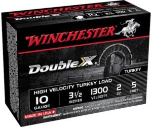 WINCHESTER DOUBLE X TURKEY AMMUNITION 10 GAUGE 3-1/2″ 2 OZ #5 COPPER PLATED SHOT