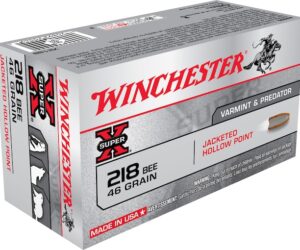 WINCHESTER SUPER-X AMMUNITION 218 BEE 46 GRAIN JACKETED HOLLOW POINT 300 ROUND
