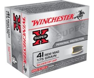 WINCHESTER SUPER-X AMMUNITION 41 REMINGTON MAGNUM 175 GRAIN SILVERTIP HOLLOW POINT 500 ROUNDS