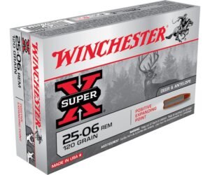 Winchester Super-X Ammunition 25-06 Remington 120 Grain Positive Expanding Point Box of 500