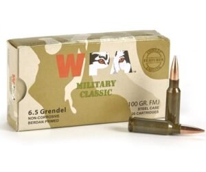 1000 Rounds Of Wolf Military Classic 6.5 Grendel Ammo 100 Grain FMJ Steel Case