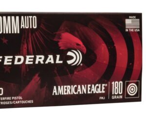Federal Premium Centerfire Handgun Ammunition 10mm Auto 180 grain Full Metal Jacket 500 rounds