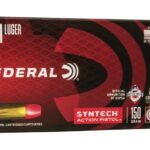 Federal Premium Centerfire Handgun Ammunition 9mm Luger 150 grain Syntech Total Synthetic Jacket 500 rounds