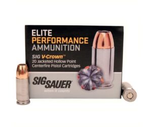 Sig Sauer V-Crown Ammo 9mm Luger 147 grain Jacketed Hollow Point Brass Cased 500 rounds