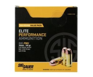 Sig Sauer Value Packs 10mm Auto 180 grain Full Metal Jacket Brass Cased Centerfire Pistol 500 rounds
