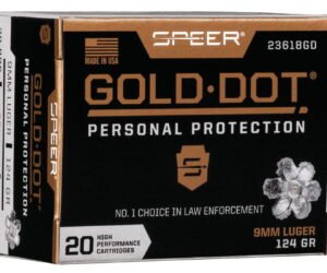 Speer Gold Dot 9mm Luger 124 grain Gold Dot Hollow Point Centerfire 500 rounds
