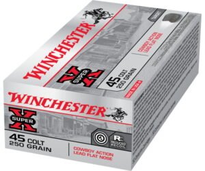 Winchester SUPER -X HANDGUN .45 Colt 250 grain Lead Flat Nose Brass Cased 500 rounds