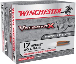 FEDERAL PREMIUM VARMINT / PREDATOR .17 HORNET 20 GRAIN TIPPED VARMINT CENTERFIRE RIFLE AMMUNITION AE17H20TVP CALIBER: .17 HORNET, NUMBER OF ROUNDS: 500